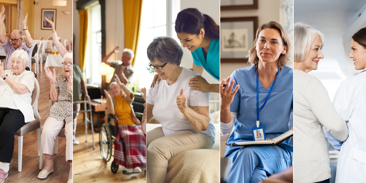images from a senior care facility