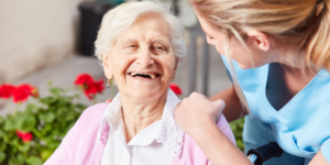 senior woman smiling